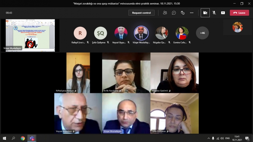 MDU-da “Məişət zorakılığı və ona qarşı mübarizə” mövzusunda seminar keçirilib