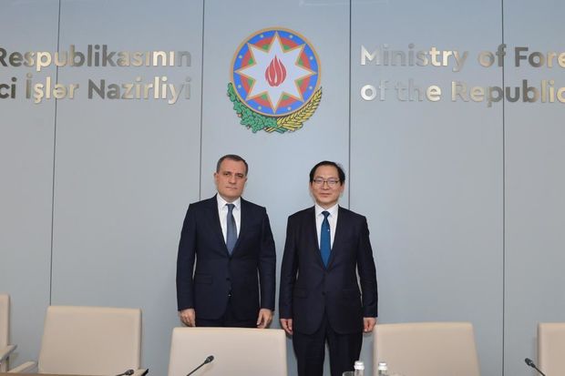 Ceyhun Bayramov koreyalı rəsmi ilə müzakirələr apardı - FOTO