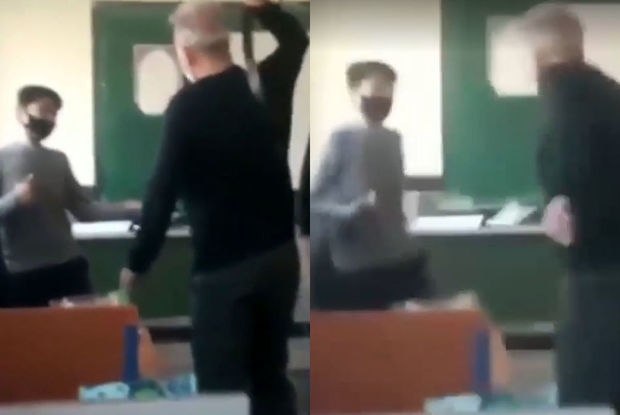 İran məktəbində işgəncə: Müəllim şagirdləri şallaqlayır - VİDEO