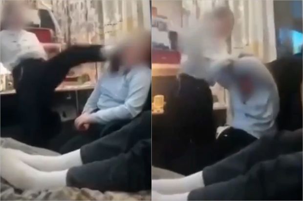 Məktəbli qızın həmyaşıdını döyməsi ilə bağlı kadrlar səs-küy yaratdı - VİDEO