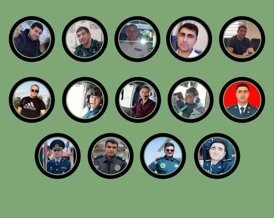 Helikopter qəzasında həlak olan hərbçilərimizin FOTOLARI