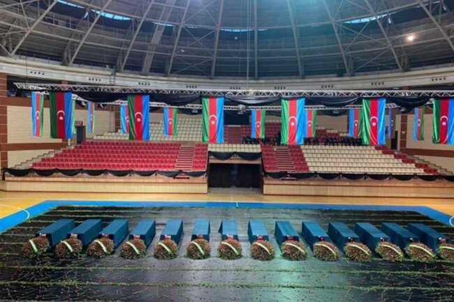 Şəhidlərlə vida mərasimi başlayır - VİDEO