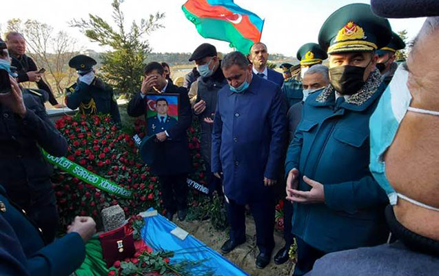 Şəhid kapitan Xəyyam Əliyev dəfn edildi - Fotolar