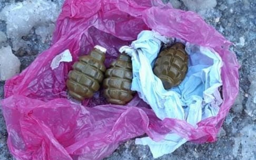 Qubada əl qumbaraları tapılıb