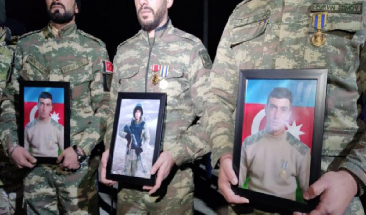 Şəhid hərbi qulluqçumuzla vida mərasimi keçirilir