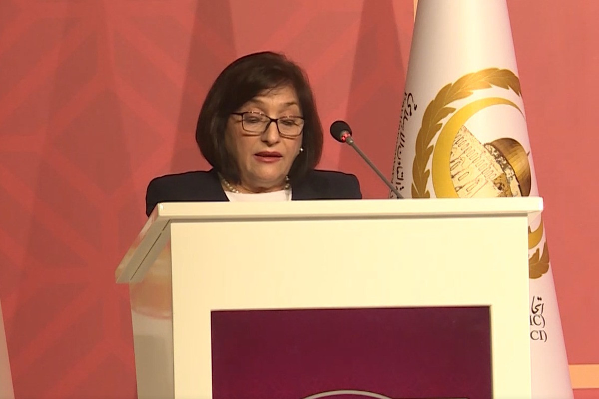 Sahibə Qafarova İƏT Pİ-nin Konfransında çıxış edib