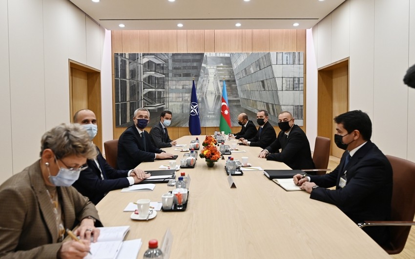 Prezident İlham Əliyevlə NATO Baş katibinin görüşü olub - YENİLƏNİB