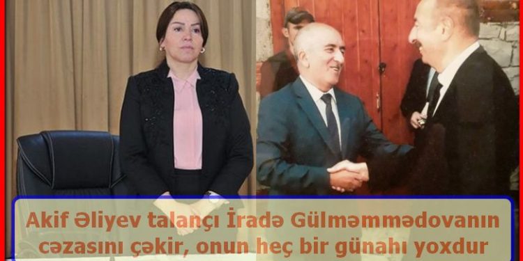 Akif Əliyev talançı İradə Gülməmmədovanın cəzasını çəkir, onun heç bir günahı yoxdur