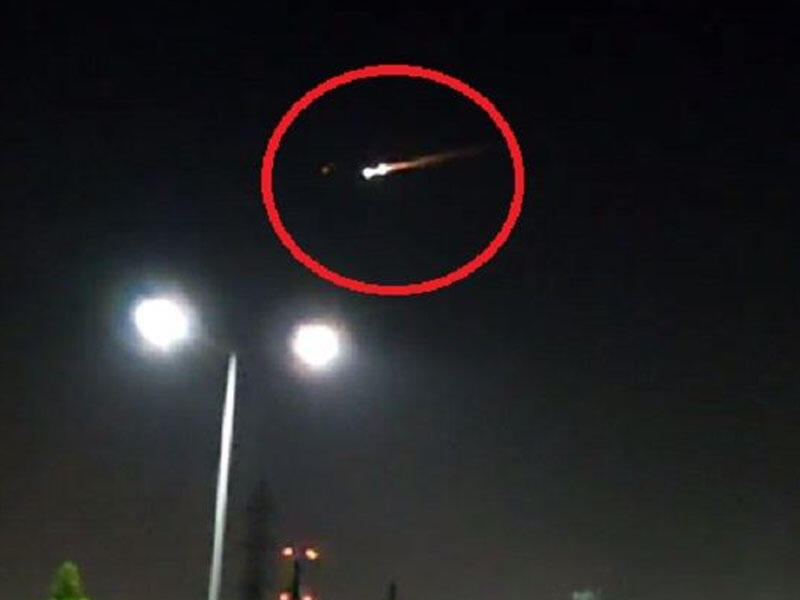 Bakıda havada yanaraq yerə düşən obyekt nə idi? - AÇIQLAMA - VİDEO