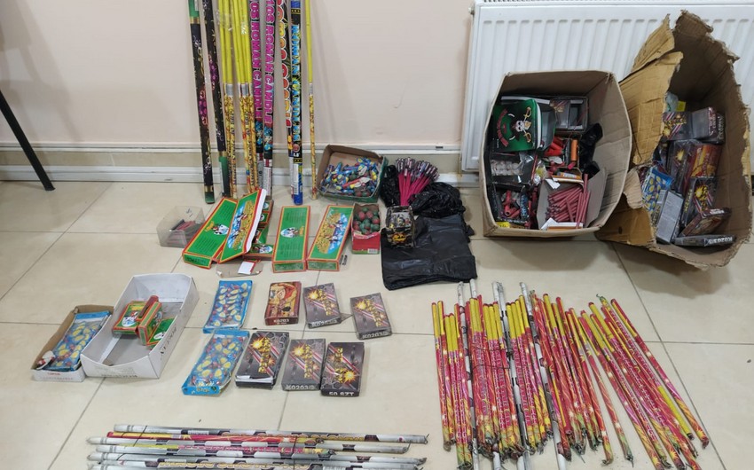 Şabranda və Qubada pirotexniki vasitələr satanlar saxlanılıb