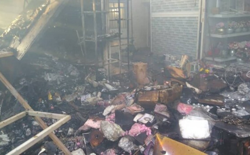 Tehranda gül bazarında yanğın olub, 2 nəfər ölüb, bir neçə nəfər yaralanıb