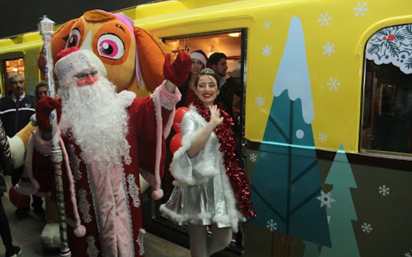 Metronun Yeni il qatarı bu gündən Şaxta baba və Qar qız sorağı ilə xətdə olacaq