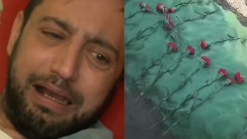 Xalq artistinin oğlunun dəfn görüntüləri (VİDEO)