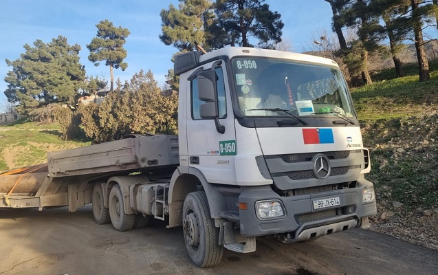 В Ходжавенде в грузовике обнаружены две тонны металлолома - ФОТО