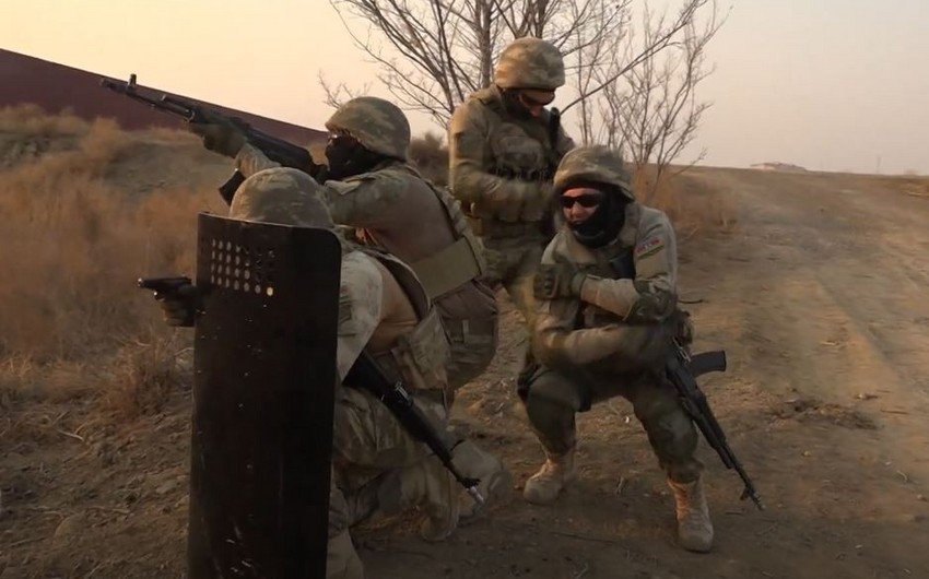 Əlahiddə Ümumqoşun Orduda taktiki-xüsusi təlim keçirilib - VİDEO