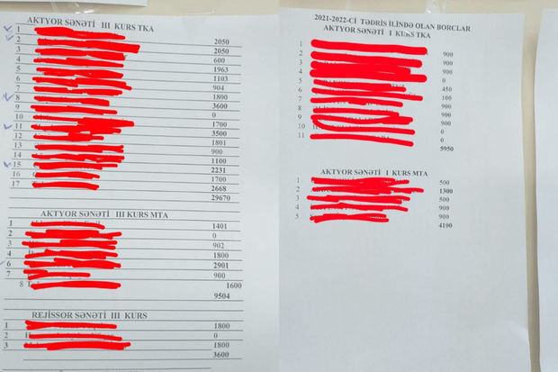 Borclu tələbələrin siyahısını yayan universitet əməkdaşları cəzalandırıldı