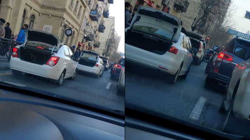 Bakıda cərimədən yayınmaq üçün kütləvi şəkildə qəribə üsula əl atdılar  - VİDEO