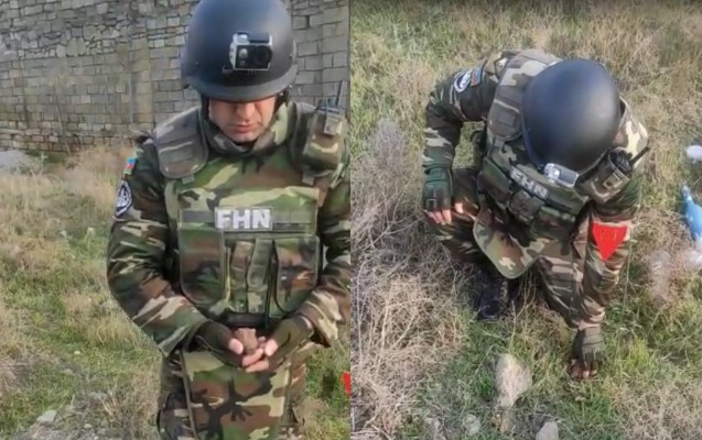 Bakıda dəmiryol keçidində qumbara aşkarlandı - Video