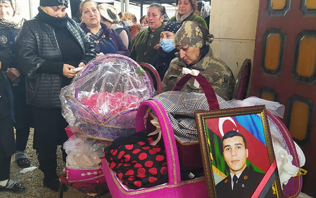 Şəhid Ayaz Nəzərli ilə vida mərasimi keçirilir - VİDEO