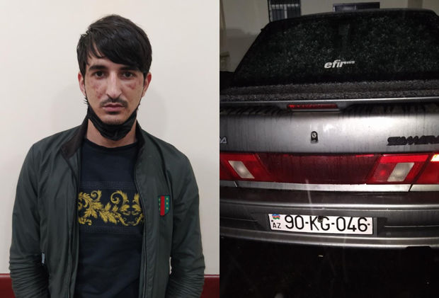 Qubada narkotik vasitələrin təsiri altında avtomobil idarə edən şəxs saxlanılıb - FOTO