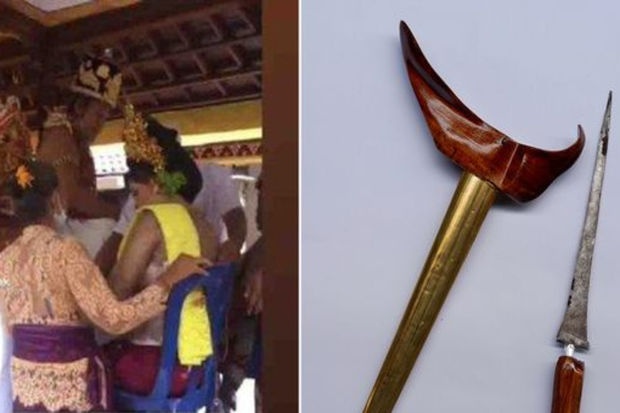 Женщина на Бали вышла замуж за кинжал