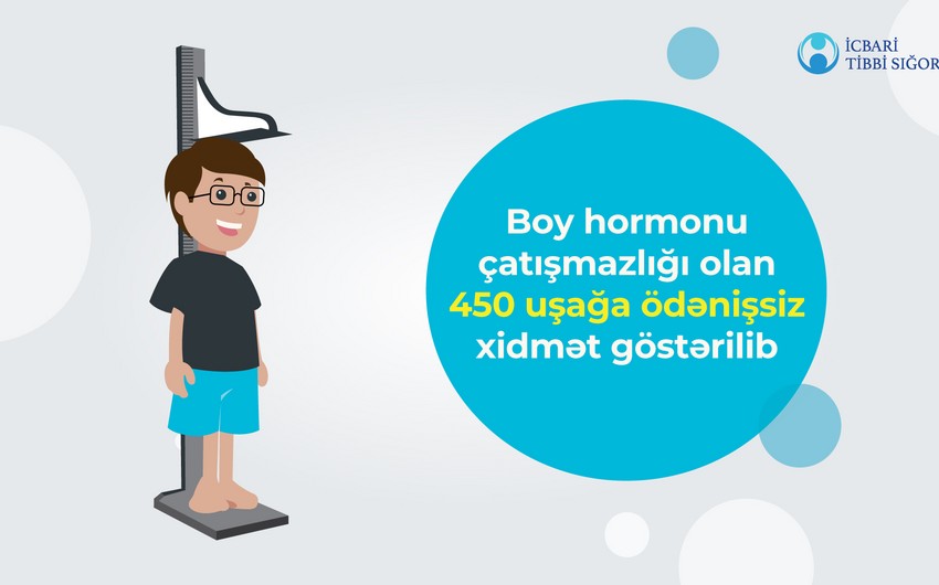 Boy hormonu çatışmazlığı olan 450 uşaq pulsuz dərmanla təmin olunub