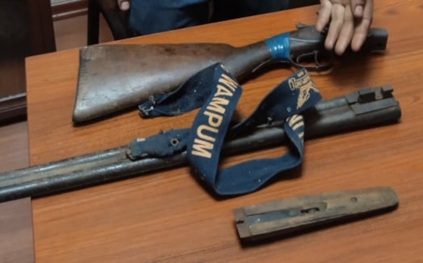 Qəbələ sakinindən qanunsuz ov tüfəngi götürülüb