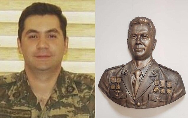 Doğum günündə oxuduğu məktəbə barelyefi qoyuldu... - FOTO