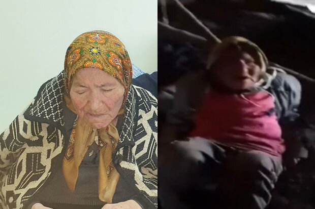 Ötən il zəncirlənən yaşlı qadının yeni görüntüləri - FOTO