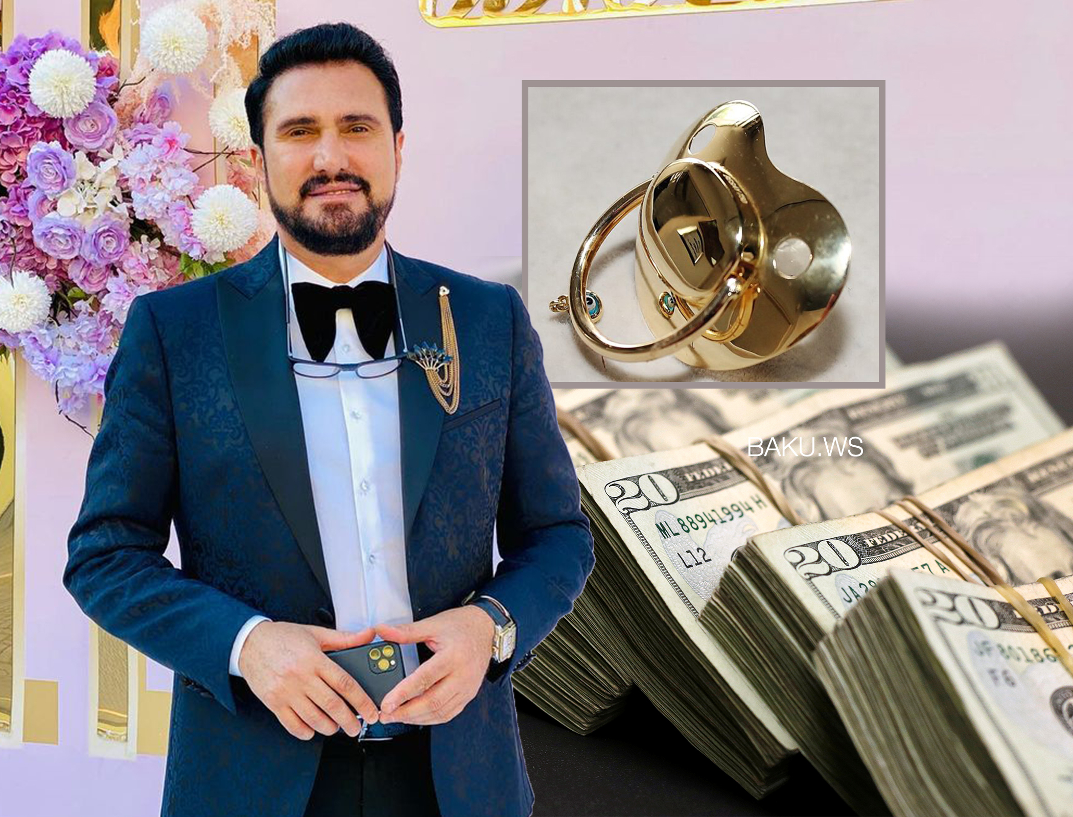 Nadir Qafarzadə nəvəsinə qızıl əmzik alıb - VİDEO