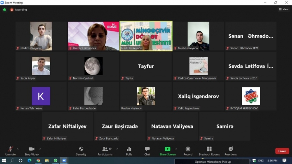 Mingəçevir Dövlət Universitetində “YouthTech” layihəsi reallaşdırılıb