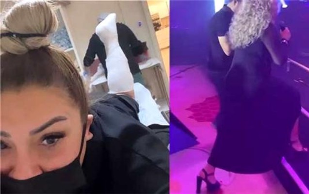 Səhnədə yıxılıb xəstəxanalıq oldu - Fotolar