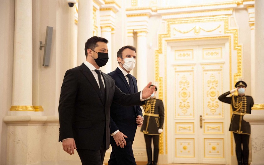 Ukrayna və Fransa prezidentlərinin görüşü başa çatıb