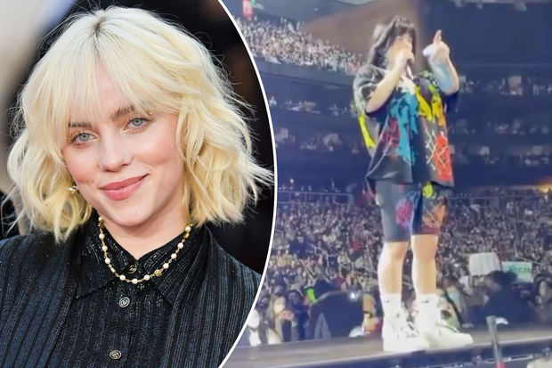 Billi Ayliş boğulan pərəstişkarına görə konserti dayandırdı - VİDEO