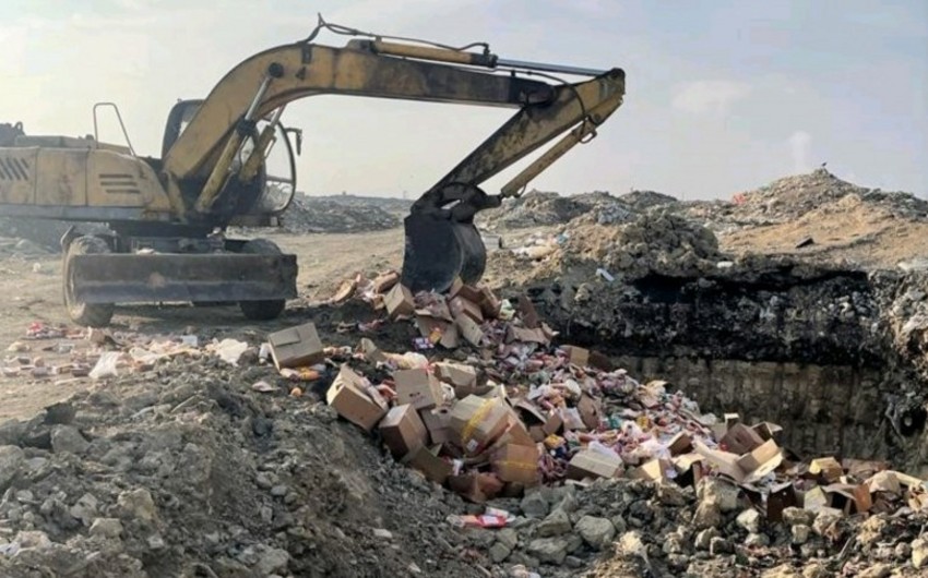 İstehlaka yararsız 18,6 ton ət və süd məhsulları məhv edilib