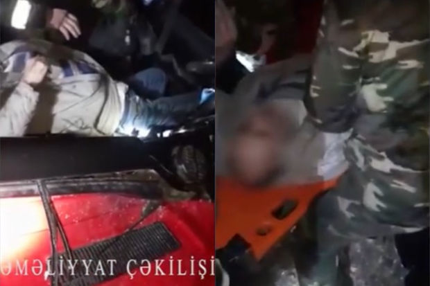 В Шеки автомобиль врезался в дерево, водитель спасен - ВИДЕО