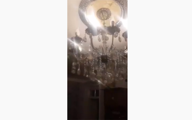 Azərbaycanda zəlzələ anı - Video