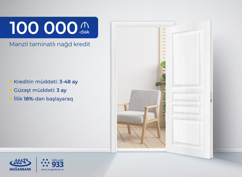 Muğanbankdan Mənzil təminatlı nağd kredit