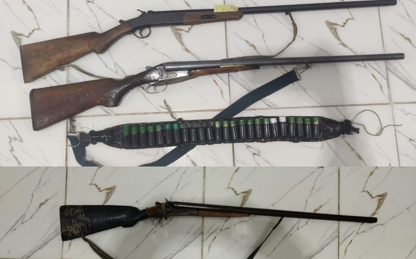 Astara sakinlərindən qanunsuz silahlar götürülüb