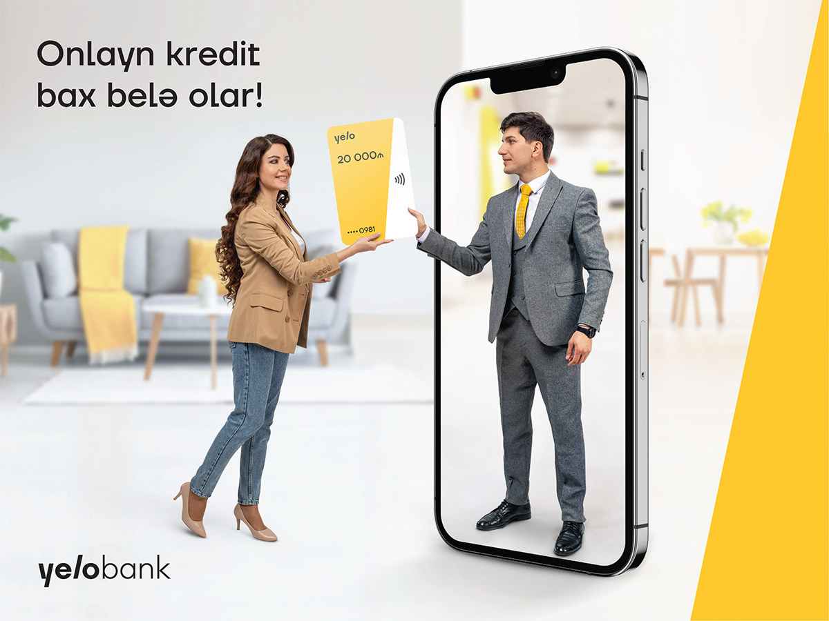 2 dəqiqəyə kredit almaq? YeloBank-la mümkündür!