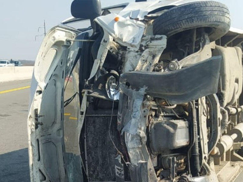 Bakı-Qazax yolunda qəza olub, 10-a yaxın şəxs xəsarət alıb