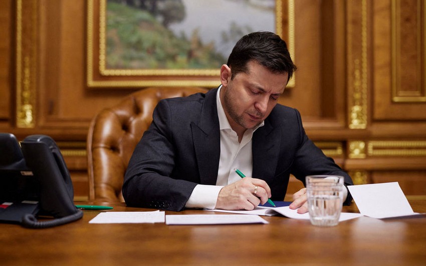 Zelenski Radaya fövqəladə vəziyyətlə bağlı təklif göndərib