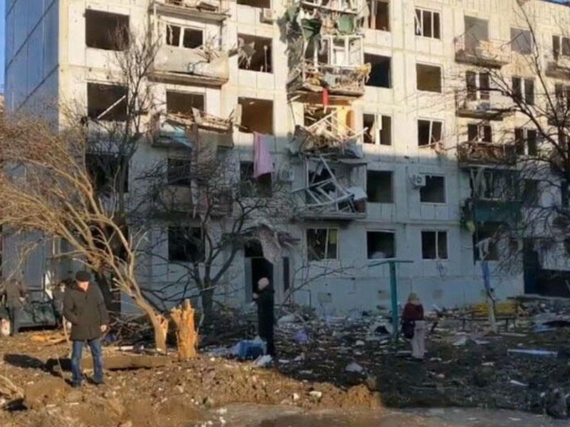 Xarkov raket hücumundan sonra - VİDEO