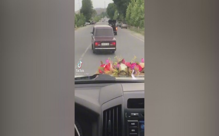 Göyçayda toy karvanında avtoxuliqanlıq edən sürücü həbs olunub