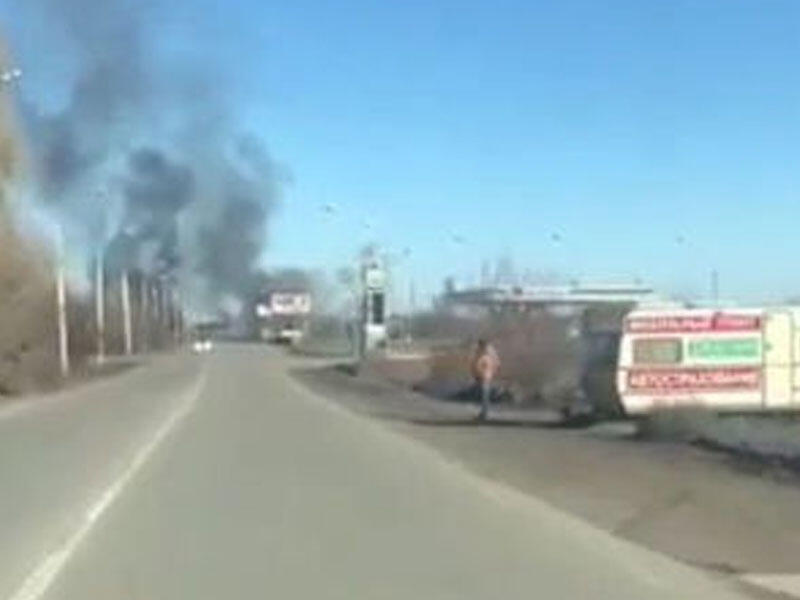 Ukraynada iki azərbaycanlının yaralandığı anları əks etdirən görüntü - VİDEO