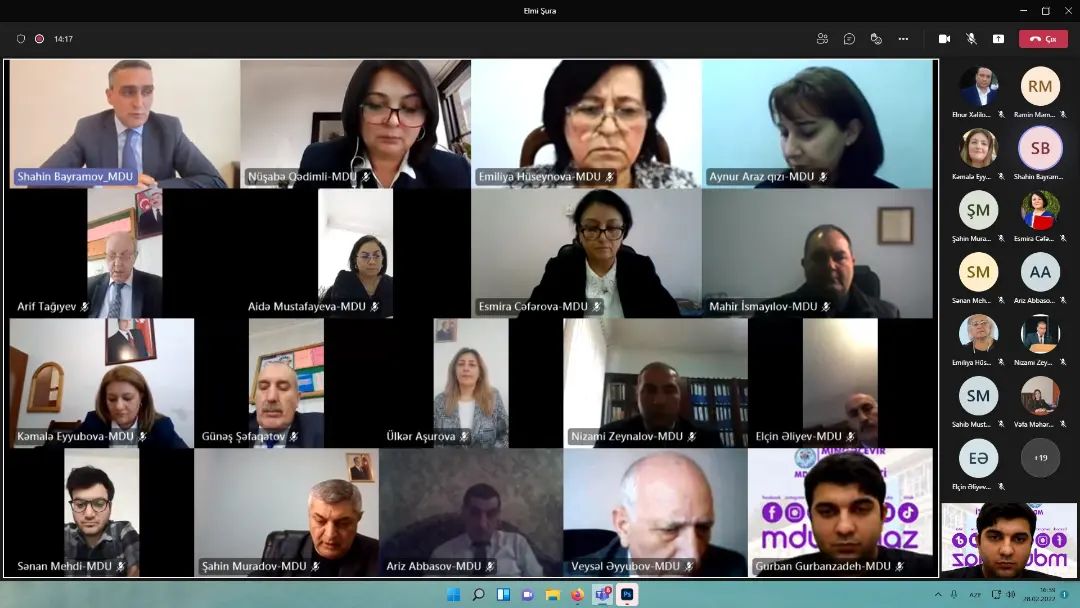 Mingəçevir Dövlət Universiteti Elmi Şurasının növbəti iclası keçirilib