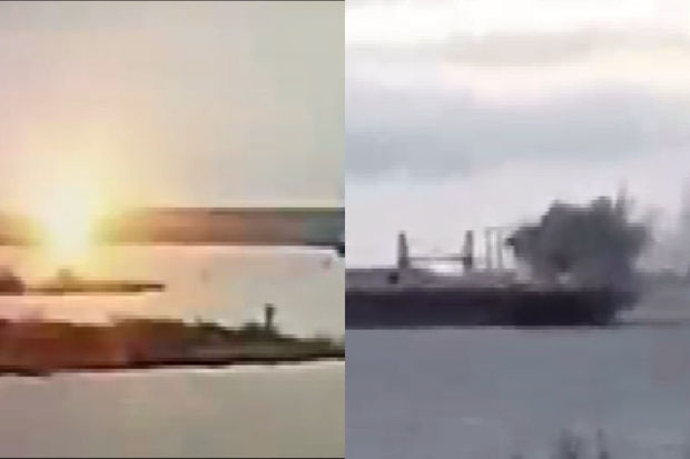 Rusiya Ukraynada Banqladeş gəmisini vurdu - VİDEO