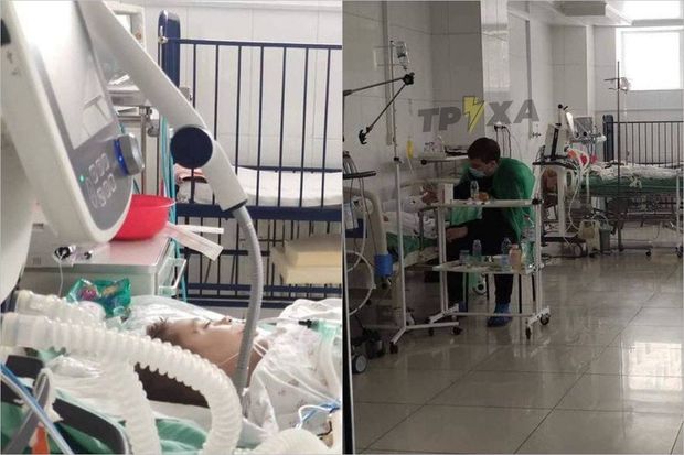 Xarkovda atışmalardan sonra xəstəxanalara yerləşdirilən uşaqlar - FOTO