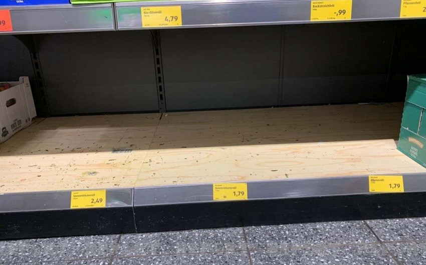 Almaniyada yağ və un qıtlığı yaranıb