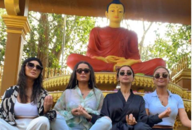 Pərvin rəfiqələri ilə birlikdə fili çimizdirdi - VİDEO